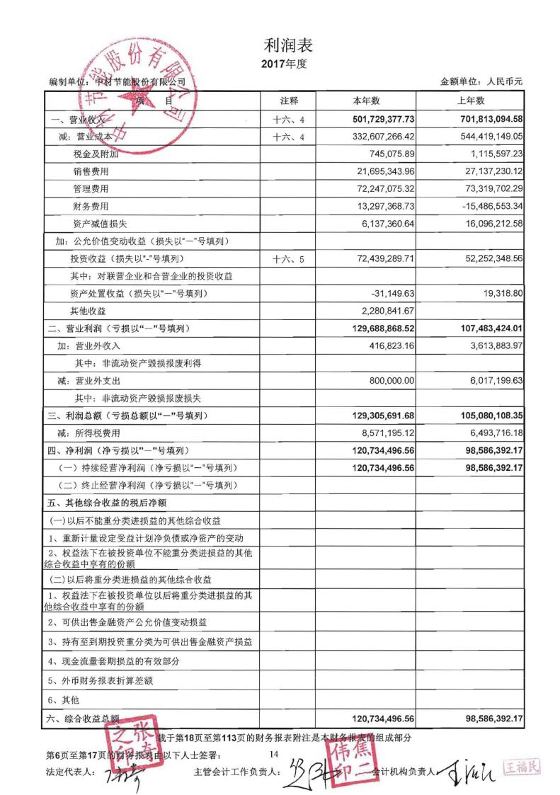 中材节能：具体请详见公司刊登在上海证券交易所网站上的定期报告