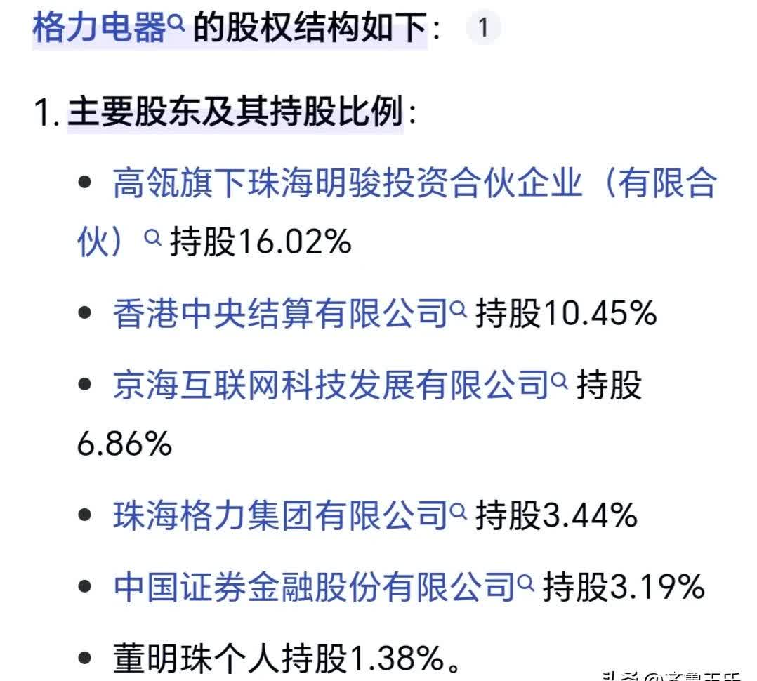 格力电器业绩会： 多个板块具备分拆上市基础